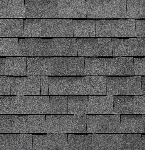 Malarkey Moonlit Black architectural cool-roof shingle color sample Malarkey Moonlit Black architectural cool-roof shingle color sample