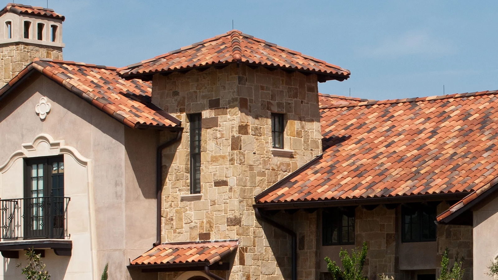 Installed Ludowici clay tile roof in Fort Worth — illustration Installed Ludowici clay tile roof in Fort Worth — illustration
